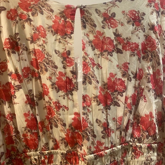 Free People Women’s Keep You Mini Dress New Floral Print Lined Cotton size M - Picture 5 of 15